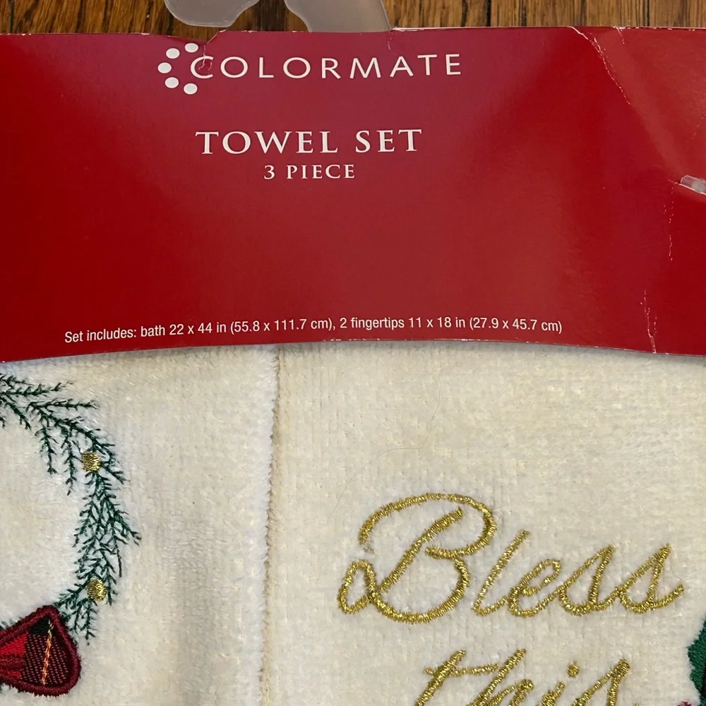 Sears Colormate Christmas Towel Set